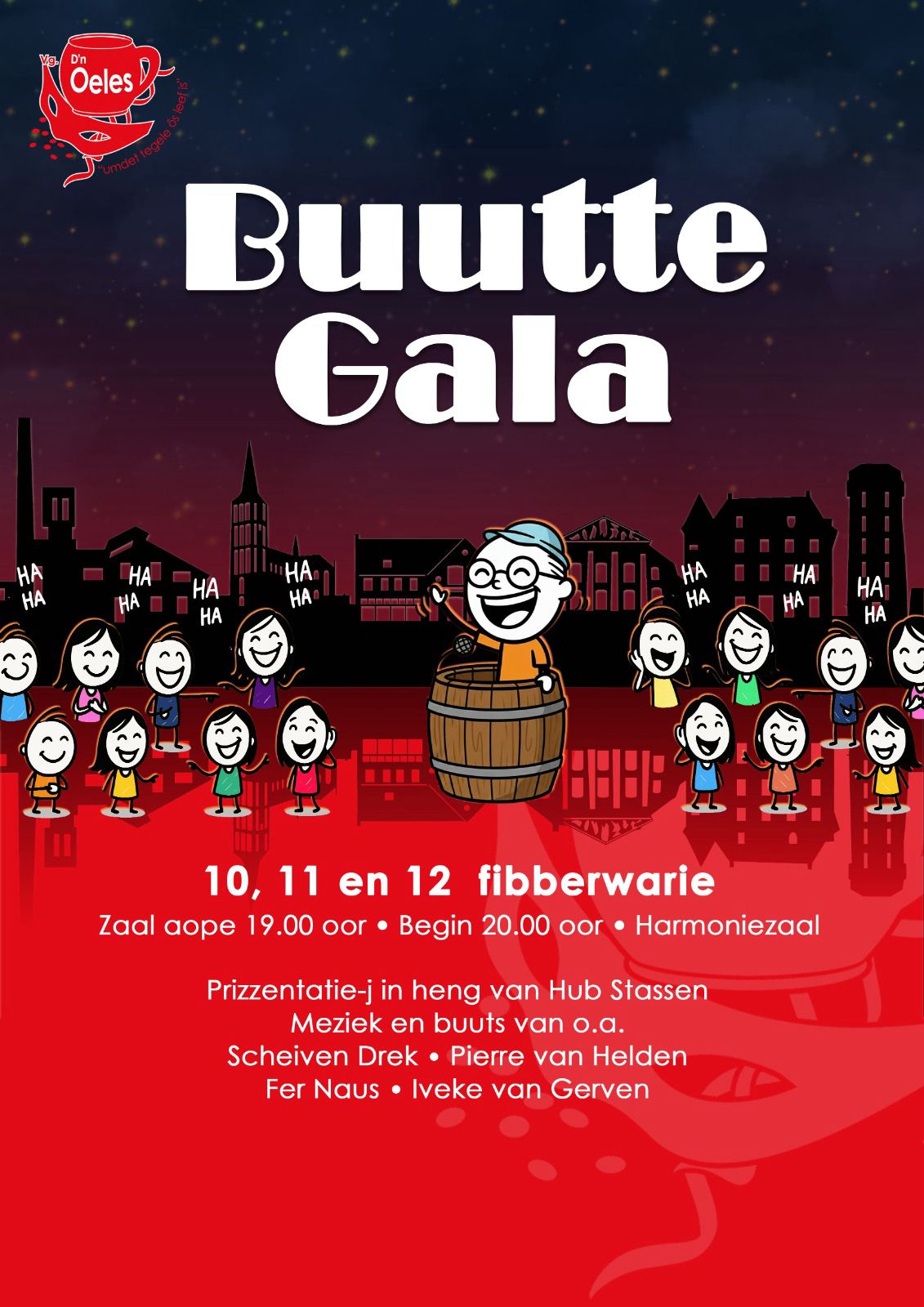 Oeles Buutte Gala 10, 11 en 12 fibberwarie 2026